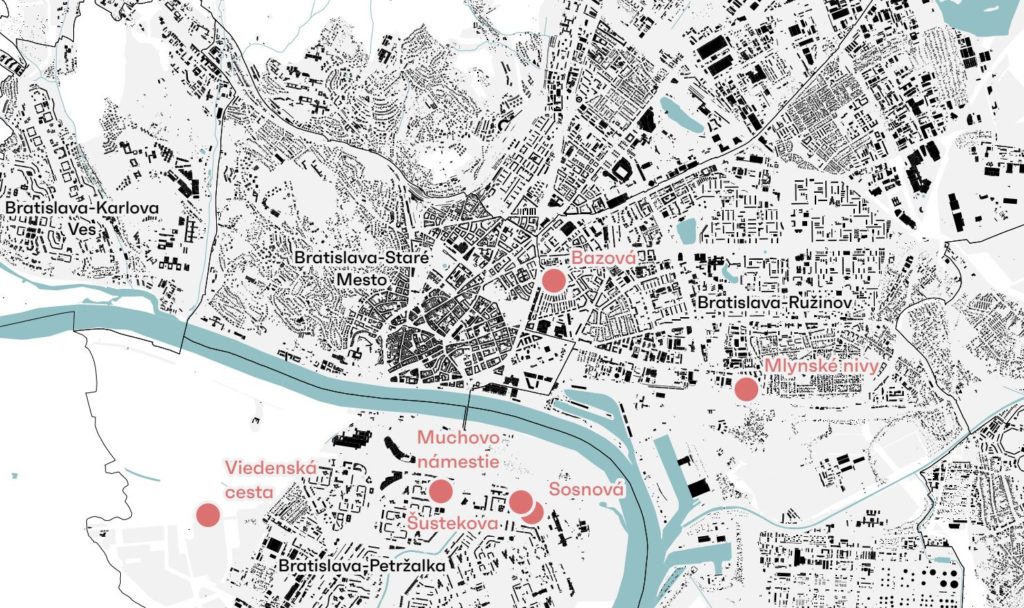 Situácia Urbanistická štúdia umiestnenia nájomného bývania na území Bratislavy - Situácia
