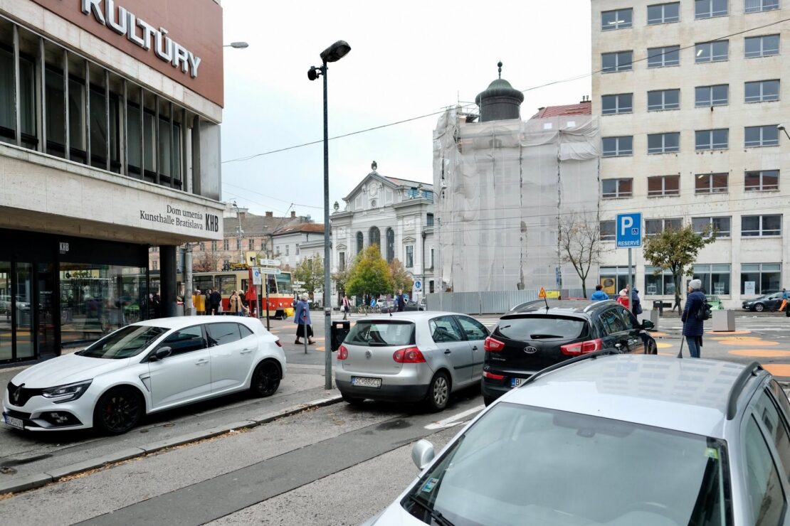 Treskoňova ulica pred "quick wins" 2021